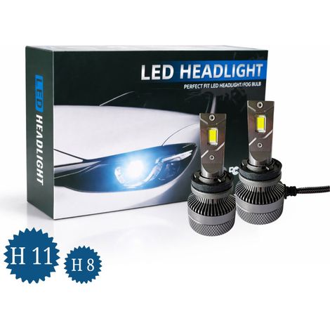 Kit d'ampoules LED H11/H8 – technologie Smart CSP, CANBUS, 70 W, 12–24 V