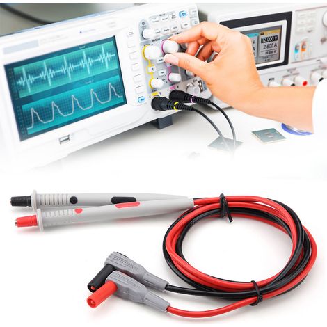 Jeu de cordons de test pour multimètre P1503D avec pinces crocodiles et pointes de sonde remplaçables (1/5)