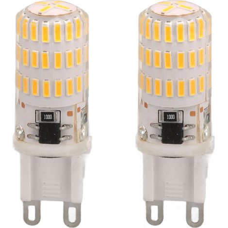 Confezione da 2 lampadine LED G9 da 3W 3000K, 46 LED bianco caldo, dimmerabili e senza sfarfallio, 220V - AquaForge (1/5)