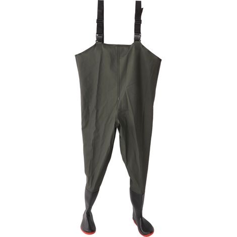 Lot de 2 pantalons waders de pêche respirants, imperméables, à pieds chaussettes, taille 40 pour homme et femme (1/5)