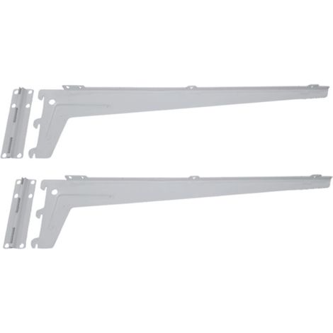 Wandkonsolen für Keramik-Waschtisch 450 mm, mit Zahnstangen, weiß