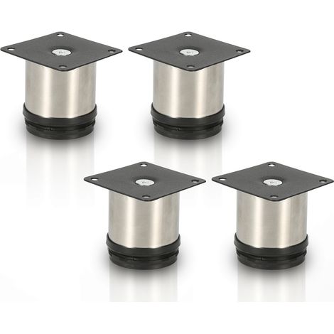4er Set Möbelfüße Tischbein Set Sofafüße Möbelbeine Bettstützen Sofafüße Schrankfuß Möbelbeine Edelstahl 50mm