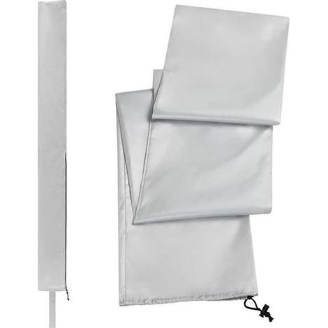 Housse de sèche-linge rotative, imperméable et zippée, pour étendoir et séchoir de jardin (argent) (1/4)