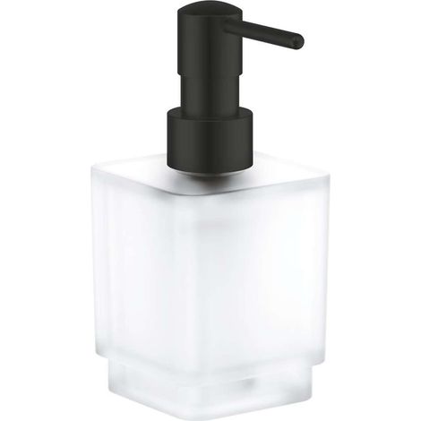 Grohe Selection Cube - Dispenser per sapone liquido, vetro satinato, nero opaco 408052430 (1/3)