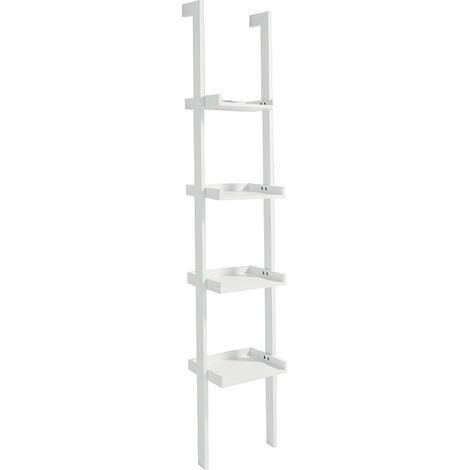 Estantería de pared blanca escalonada 4 estantes moderna h180cm Little Peoria - Blanco (1/5)