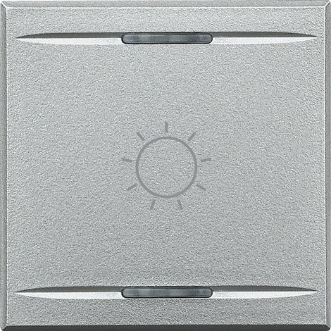 Manette Axolute MyHOME BUS symbole lumière type bascule 2 modules alu BTICINO HC4911/2BA (1/2)