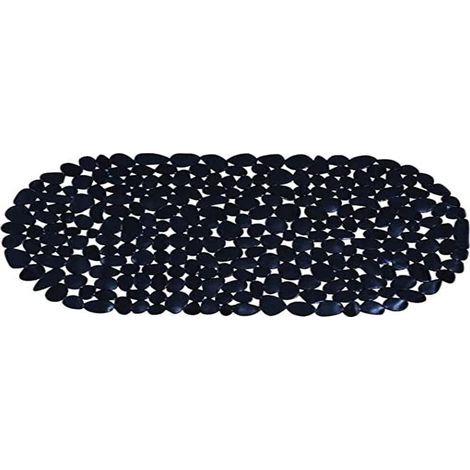 1 Tapis De Bain PVC 68x35 Cm Surface Antidérapante Ventouses Noires Pour Salle De Bain (1/3)