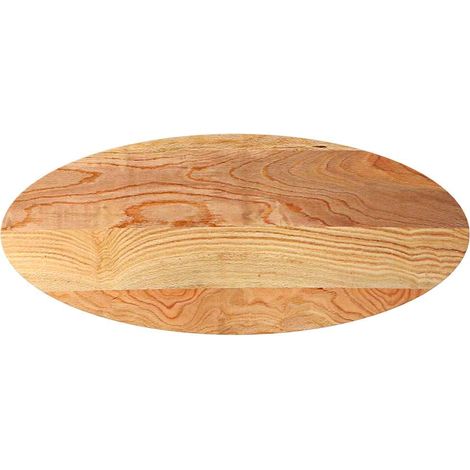 Dessus de table Dessus de bureau Plateau de table 140x60x4 cm bois de chêne massif ovale (1/5)