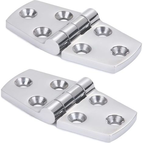 Charnière pour navire Acier inoxydable 316 76 × 38 mm Charniere Porte Placard Utilisé pour les bateaux,yachts,charnières de porte les charnières d'armoire les charnières de raccordement ,2 PCS (1/5)