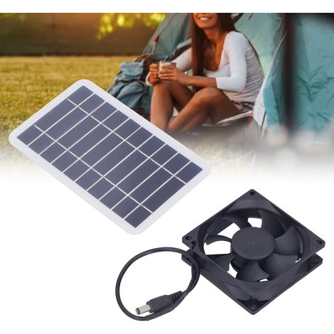 Ventilador solar de 2,5 W para mascotas: conjunto de panel y ventilador (15,9 x 9,3 cm) – Ventilador extractor (polisilicio) (1/5)