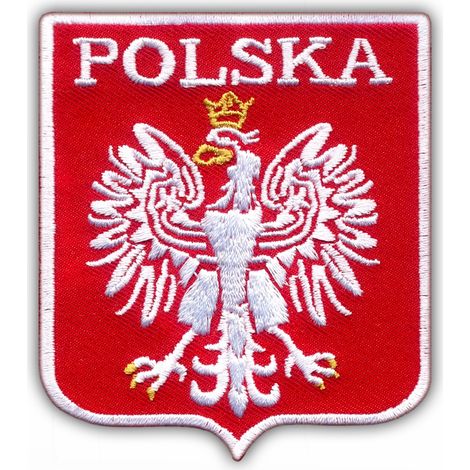 Parche con el escudo de armas de Polonia - Polonia - estándar - polska - Reverso magnético - Parche/insignia/emblema bordado
