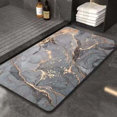 Diatomite bath mat 44x60cm - 4 layers quick drying - Washable anti-mold absorbent - Hygienic - Individuals (1/4)