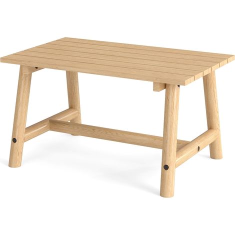 Tavolino da caffe per esterni - legno massello doghe capacita 125 kg (1/5)