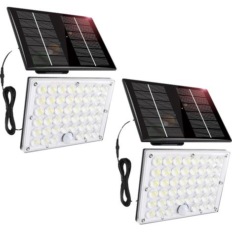 Lumière Murale Solaire, Capteur de Mouvement, Étanche IP65, 2 Pack 184LED (1/2)