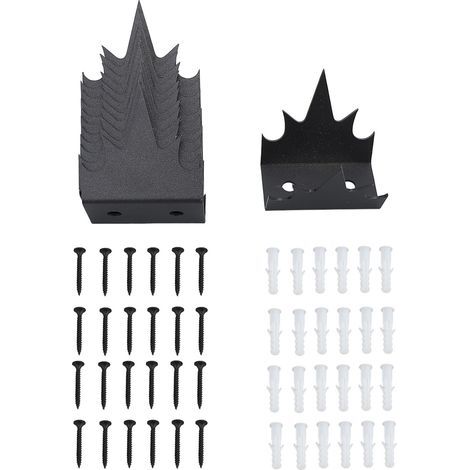 Pointes de clôture de sécurité en fer, 12 pièces, Anti-intrusion, deux couches de revêtement antirouille, voleur pour la maison (1/5)