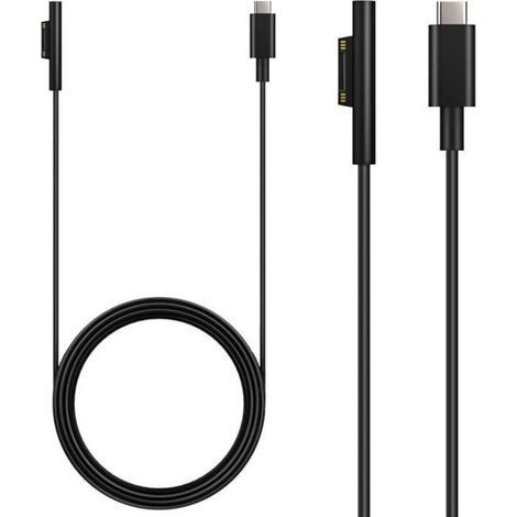 USB-C-Ladekabel, Surface Connect zum Anschluss an ein USB-C-Ladekabel für Microsoft Surface Pro X-7-6-5-4-3, Surface Laptop (1/4)