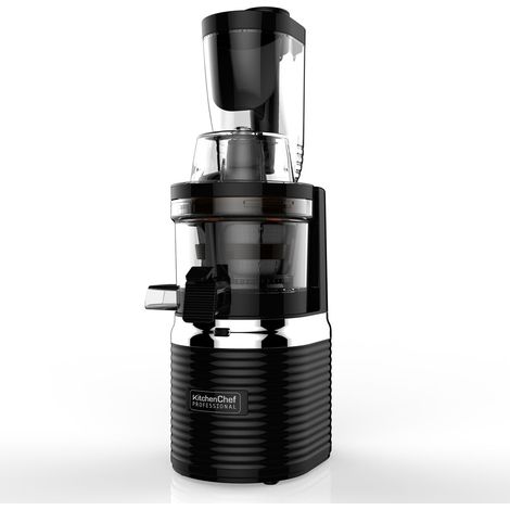 Kitchenchef – Extracteur de jus 200W noir – Pression à froid – Vitesse 38 tours/minute – Fonction reverse – KCJE5521 (1/4)