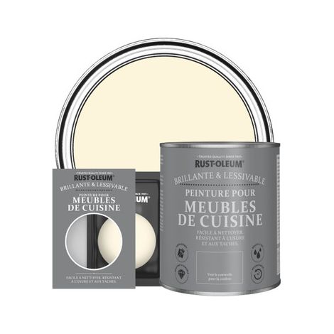 Peinture pour Meubles de Cuisine, Finition Brillante - Crème Fouettée (1/3)
