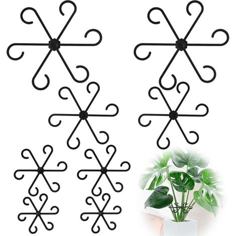 supporti per steli di piante, supporti per piante da interno, stabilizzatori per piante in plastica riutilizzabili, accessori per piante da interno (1/4)