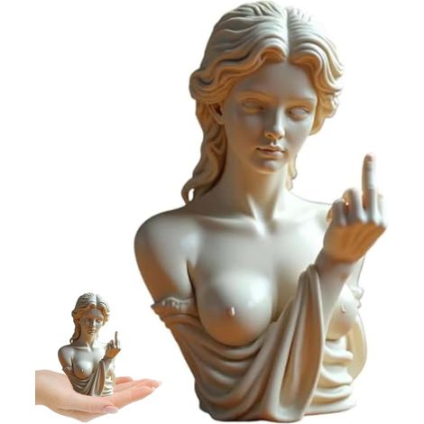 Statue Vénus en Résine 5 Pouces, Sculpture Grecque Moderne, Décoration Unique, Idée Cadeau Drôle, Ornement Décoratif Blanche (1/5)