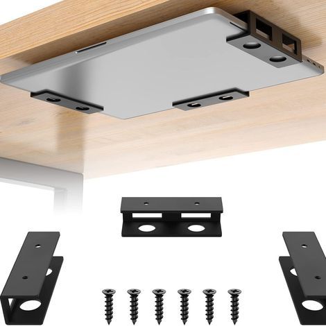 Multifunctional Under Desk Organizer - Storage for Laptop, Tablet, Keyboard, etc. Save Space and Improve Your Workspace - Screw Installation (1/5)