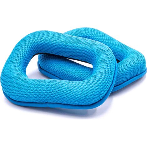 vhbw 2x Almohadillas oídos de repuesto compatible con Logitech G430, G930, F450, F430, G450, G35 auriculares, cascos - azul (1/3)