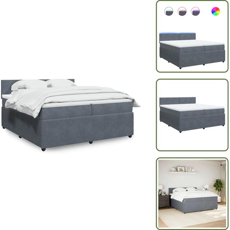Sommier à lattes de lit et matelas Gris foncé 200x200cm Velours - Sommier À Lattes De Lit - Sommiers À Lattes De Lit - Lit - Meuble De Chambre À Coucher (1/5)