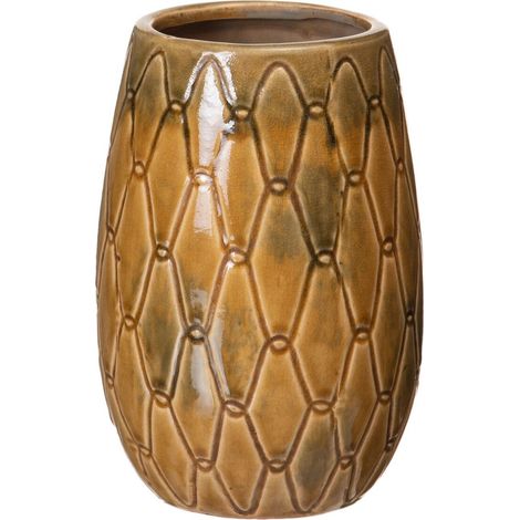 Vase moutarde patiné (1/4)
