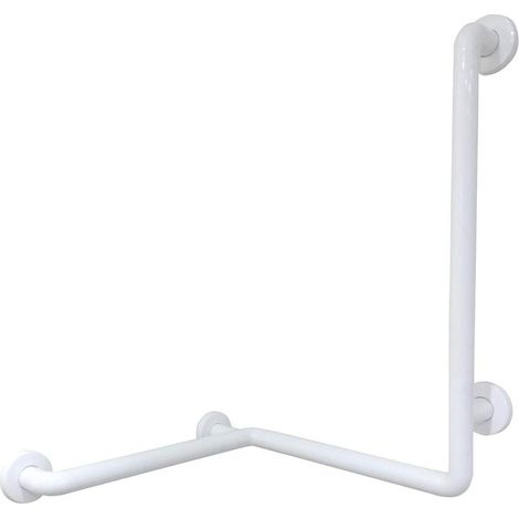 Barra per disabili maniglione doccia inox bianco tre punti nofer art. 15050.W