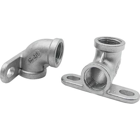 2 coudes à 90 degrés en acier inoxydable 304 avec base filetée femelle g1 / 2 (1/5)