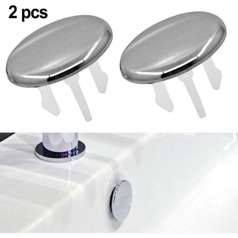 Pcs Bathroom Sink Hole Overflow Replacement Covers Round ABS Trim Ring MUMU
