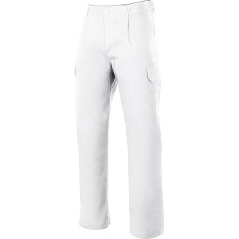 Pantalón industrial con costura de seguridad y bolsillos de parche VELILLA Serie 345 Blanco - 64