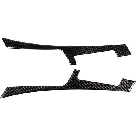 Autocollant pour panneau de commande de console centrale de voiture, en fibre de carbone souple, accessoire décoratif pour panneau de commande central de voiture, ensemble de 2 pièces (1/5)