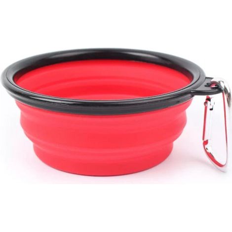Gamelle 2 en 1 pour nourriture et eau pour animaux, gamelle pliable en silicone, gamelle télescopique portable pour les voyages en extérieur.