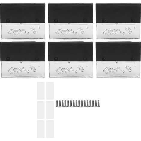 Lot de 6 lampes LED solaires d'extérieur à couleurs changeantes pour escaliers, balcons, clôtures, terrasses et jardins. (1/5)