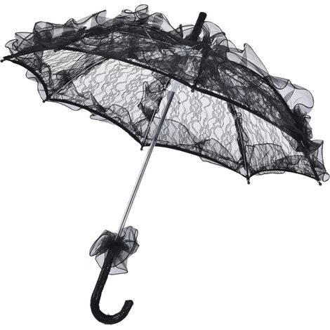 Parasol élégant en dentelle pour la mariée, accessoire de décoration pour les photos de mariage et les fêtes. (1/5)