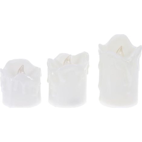 Lot De 3 Bougies LED Électriques Vacillantes sans Flamme avec Télécommande (1/5)