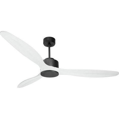 Modulo de KlassFan - Super destratificateur et ventilateur DC 166 cm Gris basalte pales bois blanc  sans Lumière  30 à 60 m²