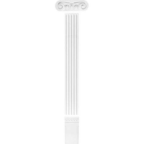 Pilaster 135x20mm Wandreliefe Stuckdekor aus PU - stoßfest Grand Decor PL253: Komplettset 2