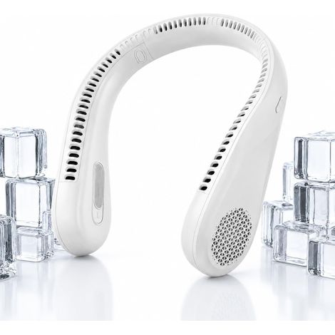 Ventilateur Cou Portable Rechargeable - 20 Heures Rafraîchissement - Sans Lame - Sans Emmêlement Cheveux - Mains Libres (1/5)