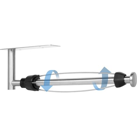 Porte Sopalin, Support de Papier Porte-Rouleau à Une Main avec Effet d'amortissement, pour Cuisine, Salle de Bain, Placards, Vertical ou Horizontal, sous Le Mur/Armoire (1/5)