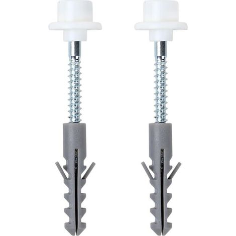 Bardusch Vis Fixation WCFixation WC sur Pied ToiletKit Fixation WC au SolChevilles en Acier Inoxydable pour WC et Bidet à PlancherKit de Fixation pour Cuvette de WCAccessoires de Salle de Bain2 Pièces (1/4)