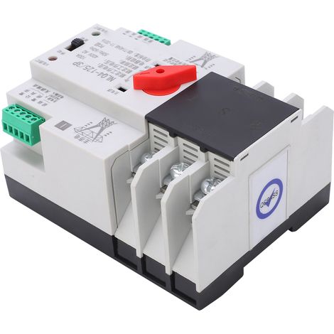 Unterbrechungsfreie 3-polige automatische Schaltanlage zur DIN-Schienenmontage mit dualer Stromversorgung 400 V 100 A (1/5)