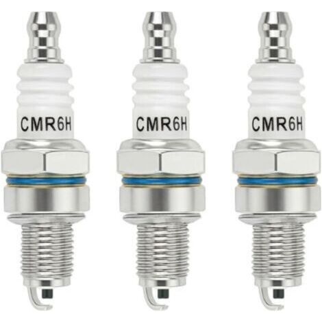 3 Pièces CMR6H Bougie d'Allumage pour Stihl MS170 MS171 MS181 MS211 FS90 MS231 MS241 FS100 FS110 BG56 NGK 3365 CMR6H Bougie pour Tondeuse Souffleurs Débroussailleuses Tronconneuse