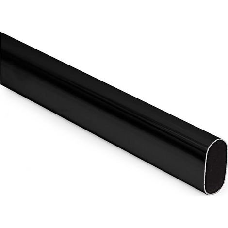 tubo stor armario ovalado 30-15 3m negro  grosor 0,8mm (venta por barra de 3m.) (caja 2)