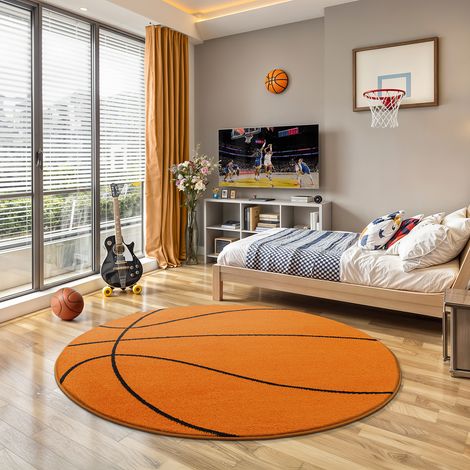 Beat Kids tapis enfant moderne doux facile entretien orange (1/4)