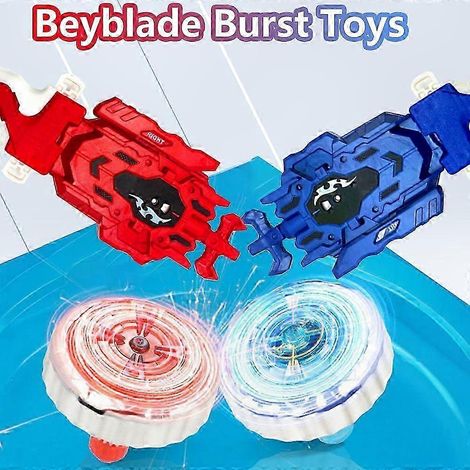 Lanceur d'accessoires pour jouet gyroscopique avec poignée rotative pour des tours amusants (rouge) (1/5)