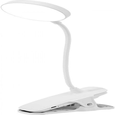 Lampe À Pince - Lampe De Lecture LED Réglable - Pour Bureau Lit Table - Batterie 2400 mAh Rechargeable USB - 42 LED - Rose (1/5)