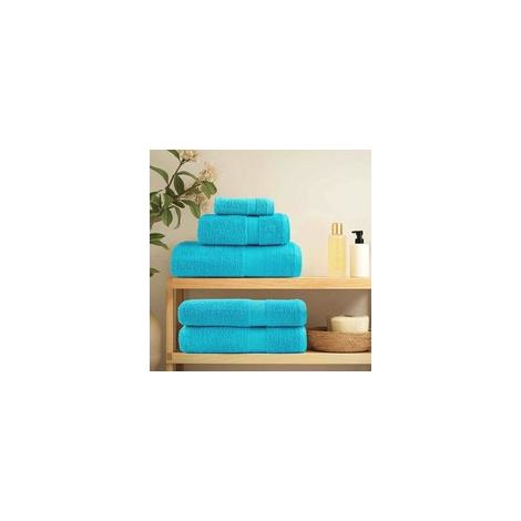 Gästeservietten, 4er-Set, türkis, 15 x 21 cm, 550 g/m² - Crezuo