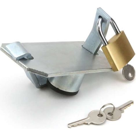 Cyclingcolors – Antivol de remorque tête d'attelage en métal – Cadenas avec 3 clés – Dimensions 90 x 70 x 150 mm – Sécurise remorques et caravanes